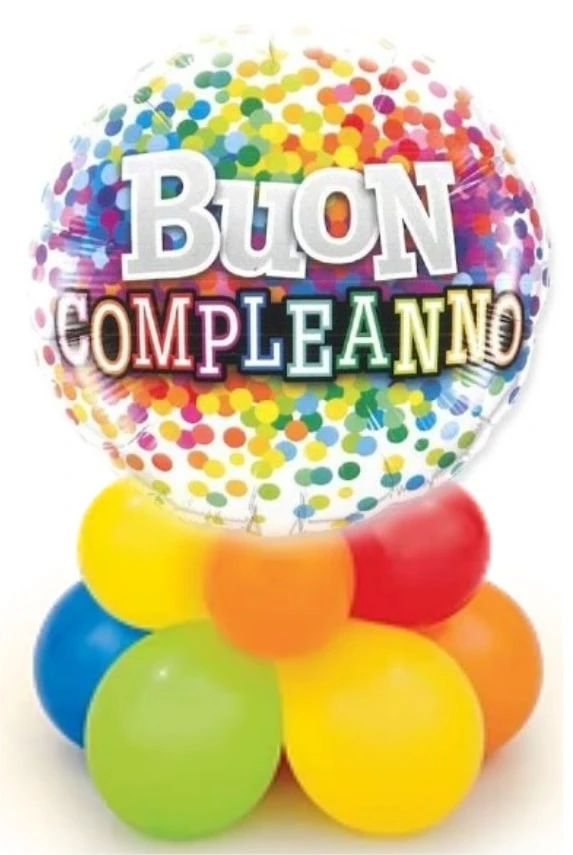 Composizione Palloncino Mylar 3 Palloncini ad elio Compleanno