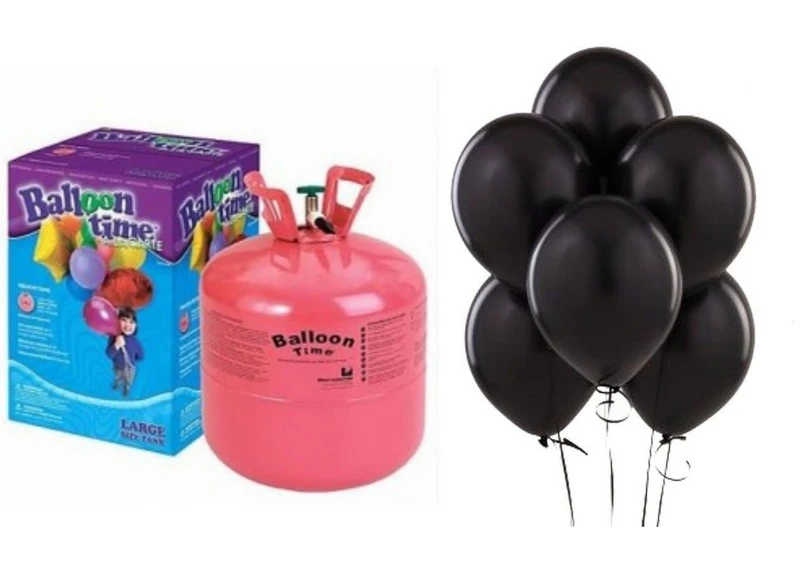 Kit Elio LARGE + 30 palloncini rosa San Valentino - Ø 30 cm 