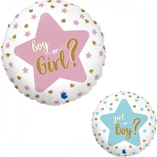 Palloncino Boy or Girl Rosa e Azzurro